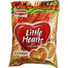Britannia Little Hearts Classic Biscuits - Sugar Sprinkled, Heart Shaped, 75g